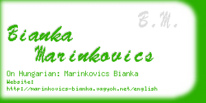 bianka marinkovics business card